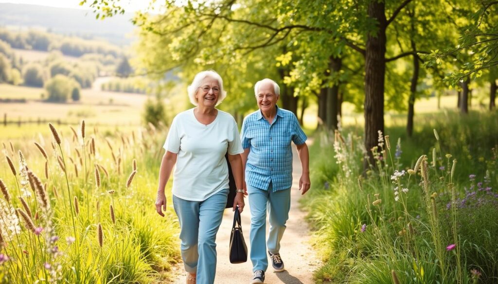 Older adults enjoying nature